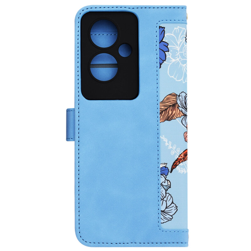 Husa personalizata fete Oppo A79 5G Techsuit FlipCraft, bleu