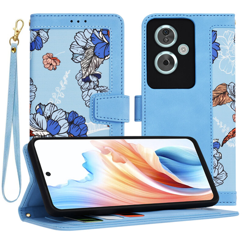 Husa personalizata fete OnePlus Nord N30 SE Techsuit FlipCraft, bleu