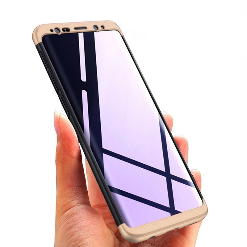 Husa Samsung Galaxy S9 GKK 360 Full Cover Negru-Auriu