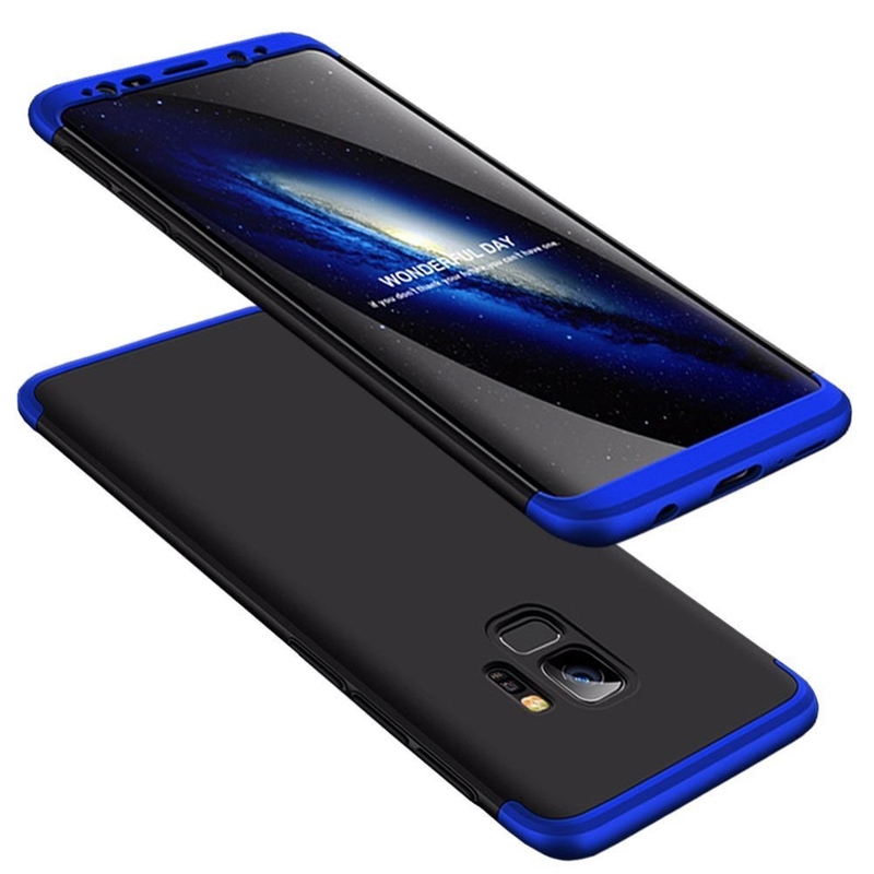 Husa Samsung Galaxy S9 GKK 360 Full Cover Negru-Albastru