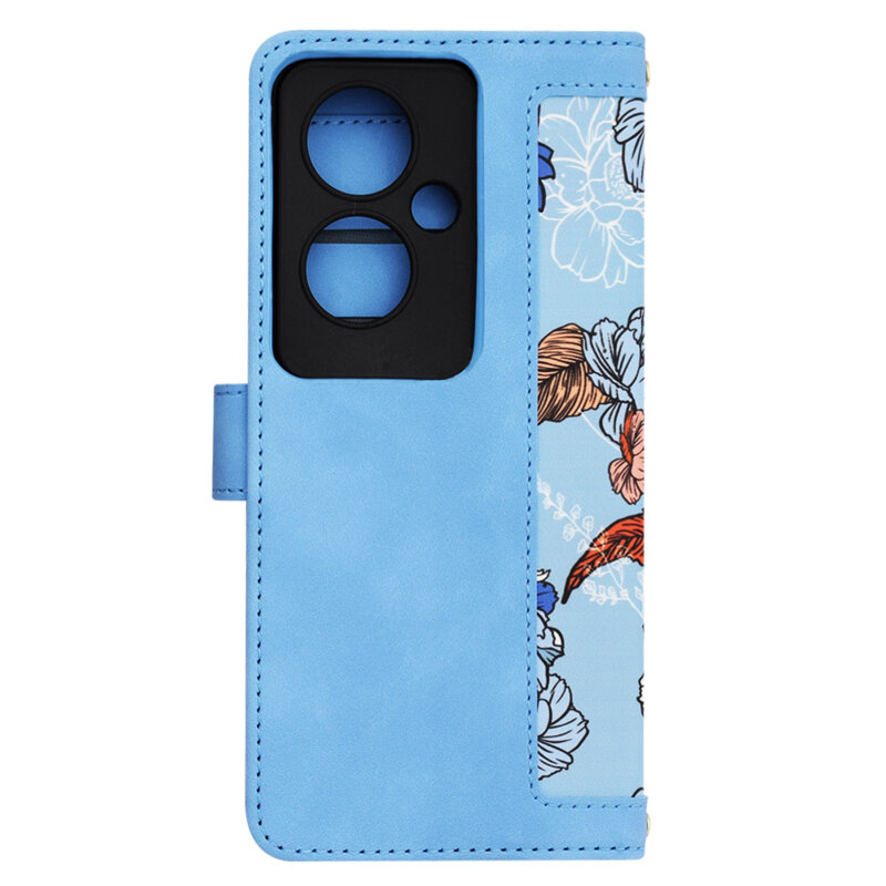 Husa personalizata fete Oppo Reno11 F Techsuit FlipCraft, bleu