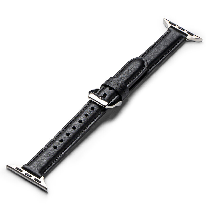 Curea Apple Watch SE 40mm Ringke Leather One Padded Slim, negru