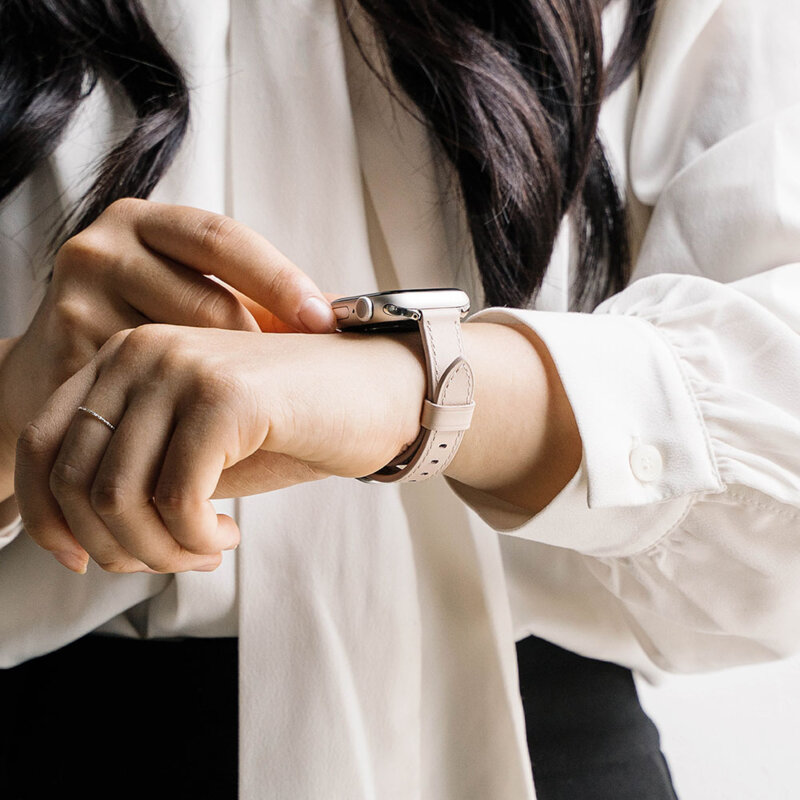 Curea Apple Watch 8 41mm Ringke Leather One Slim, #culoareCustom#