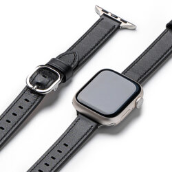 Curea Apple Watch SE 40mm Ringke Leather One Slim, negru