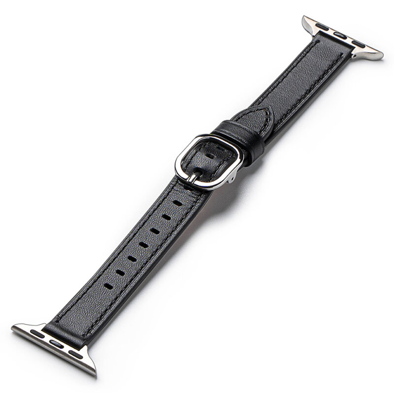 Curea Apple Watch SE 40mm Ringke Leather One Slim, negru