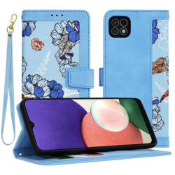 Husa personalizata fete Samsung Galaxy A22 5G Techsuit FlipCraft, bleu