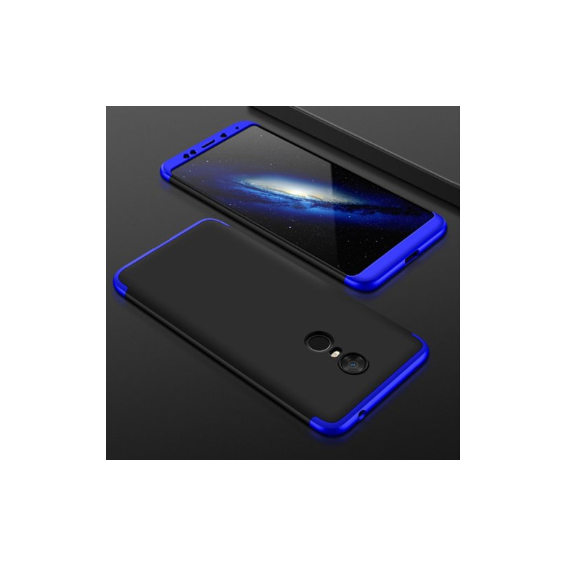 Husa Xiaomi Redmi Note 5 GKK 360 Full Cover Negru-Albastru