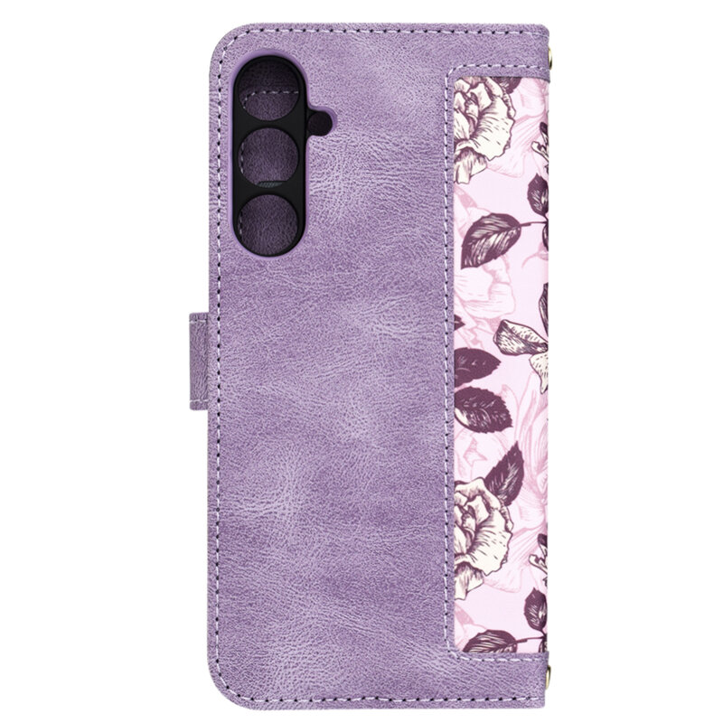 Husa personalizata fete Samsung Galaxy S23 FE Techsuit FlipCraft, mov