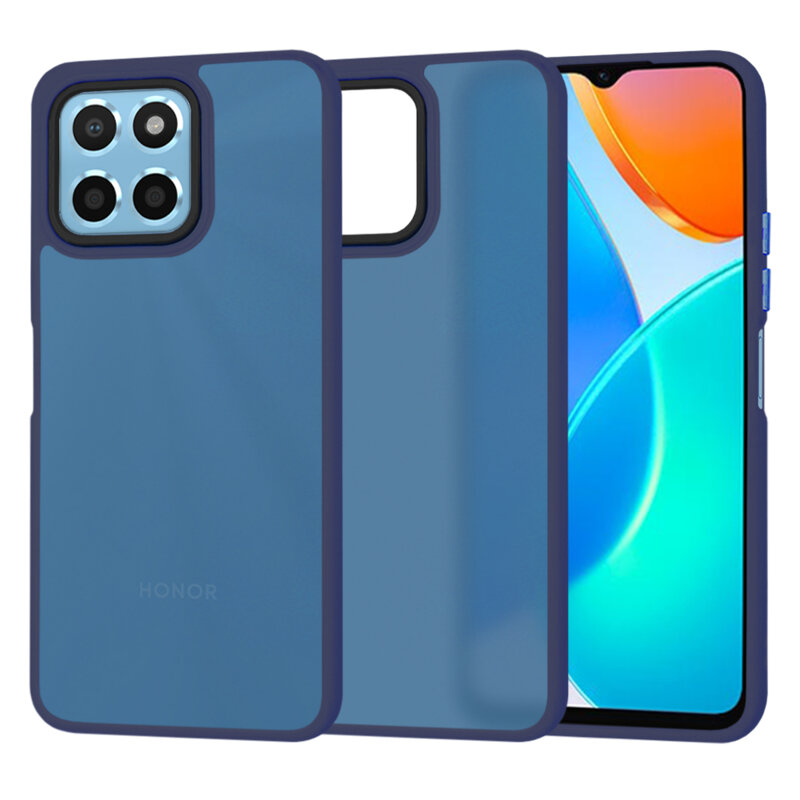 Husa Honor X8 5G Techsuit HaloFrost Series, bleumarin