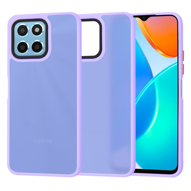 Husa Honor 70 Lite Techsuit HaloFrost Series, mov deschis