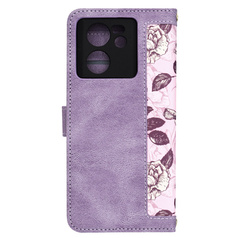 Husa personalizata fete Xiaomi 13T Techsuit FlipCraft, mov
