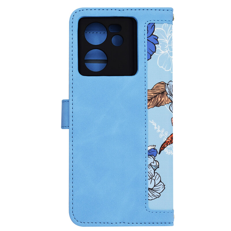 Husa personalizata fete Xiaomi 13T Pro Techsuit FlipCraft, bleu