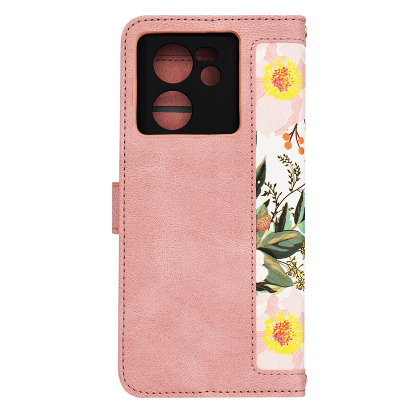 Husa personalizata fete Xiaomi 13T Techsuit FlipCraft, roz