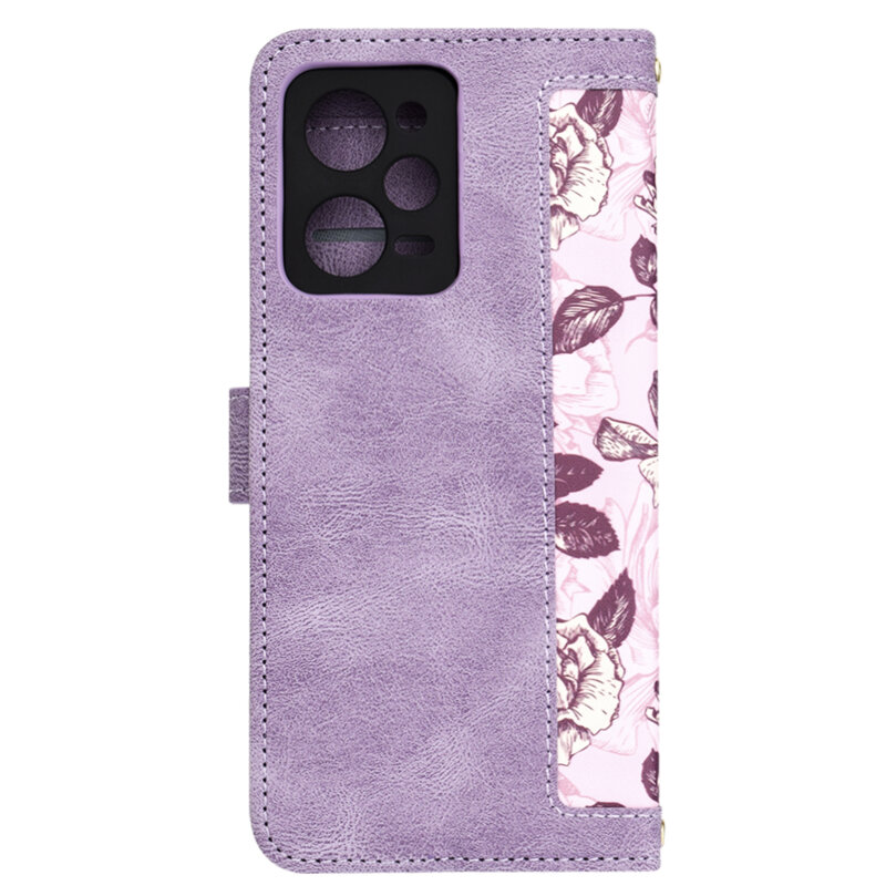 Husa personalizata fete Xiaomi Redmi Note 12 Pro 5G Techsuit FlipCraft, mov