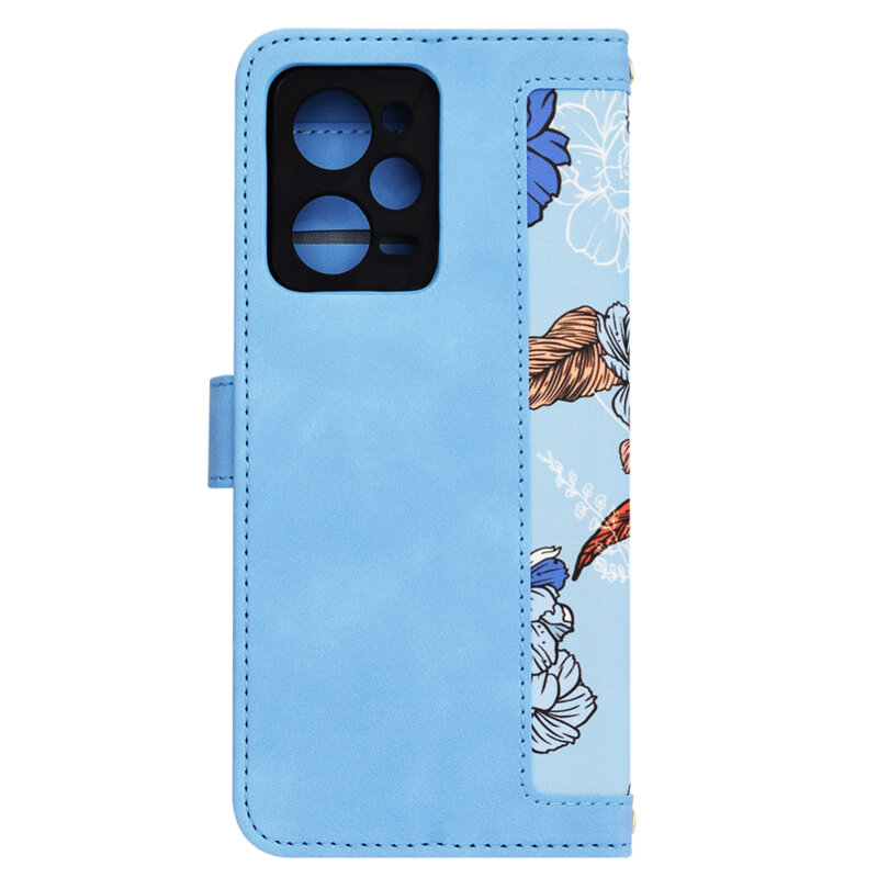 Husa personalizata fete Xiaomi Redmi Note 12 Pro 5G Techsuit FlipCraft, bleu