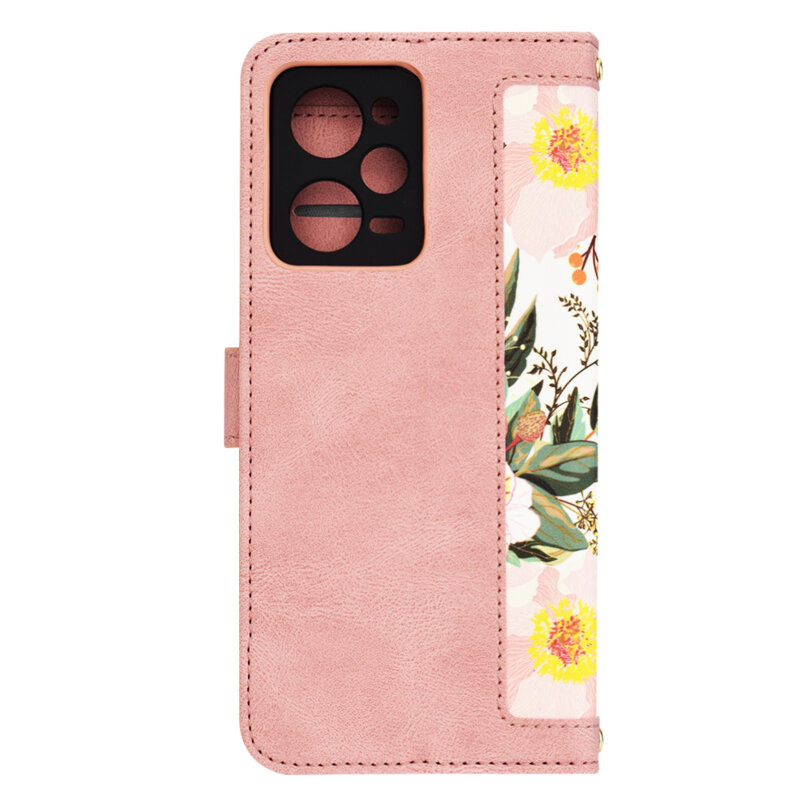 Husa personalizata fete Xiaomi Redmi Note 12 Pro 5G Techsuit FlipCraft, roz