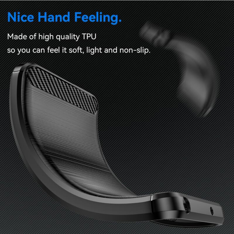 Husa Oppo Reno12 F 5G Techsuit Carbon Silicone, negru