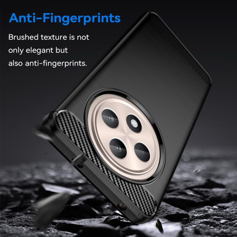 Husa Oppo Reno12 FS Techsuit Carbon Silicone, negru