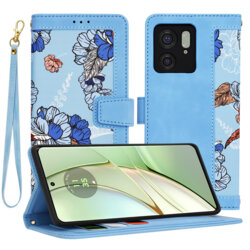Husa personalizata fete Motorola Edge (2023) Techsuit FlipCraft, bleu