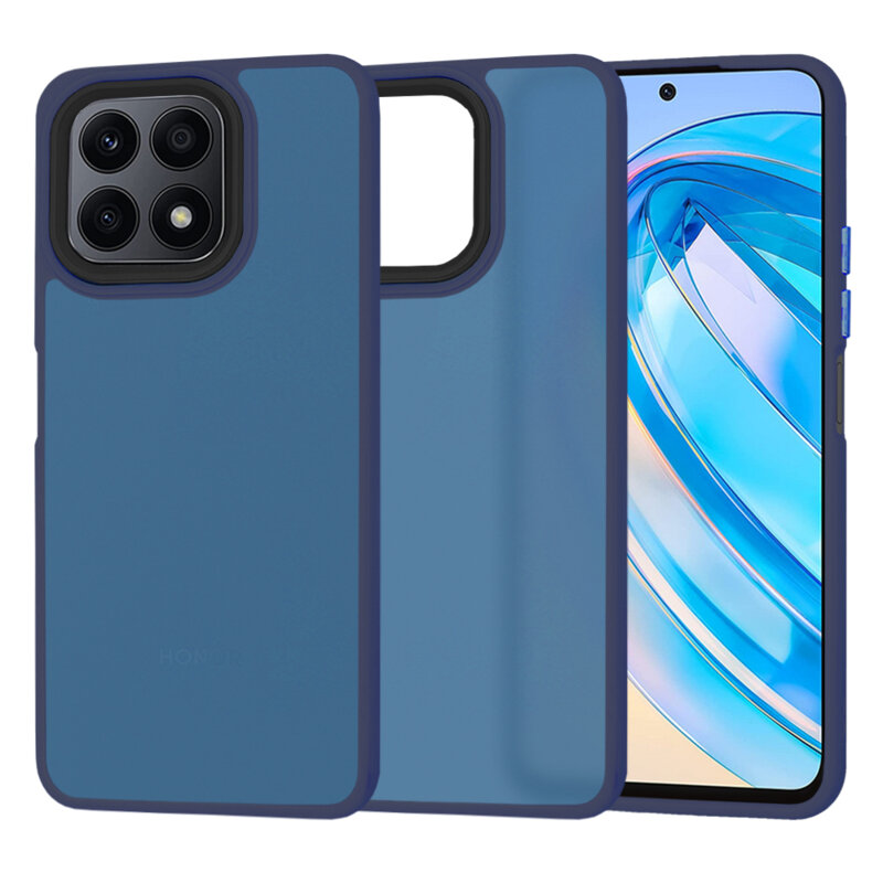 Husa Honor X8a Techsuit HaloFrost Series, bleumarin