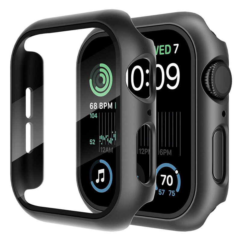 [Pachet 360°] Husa + folie Apple Watch 5 40mm Techsuit Defense, negru