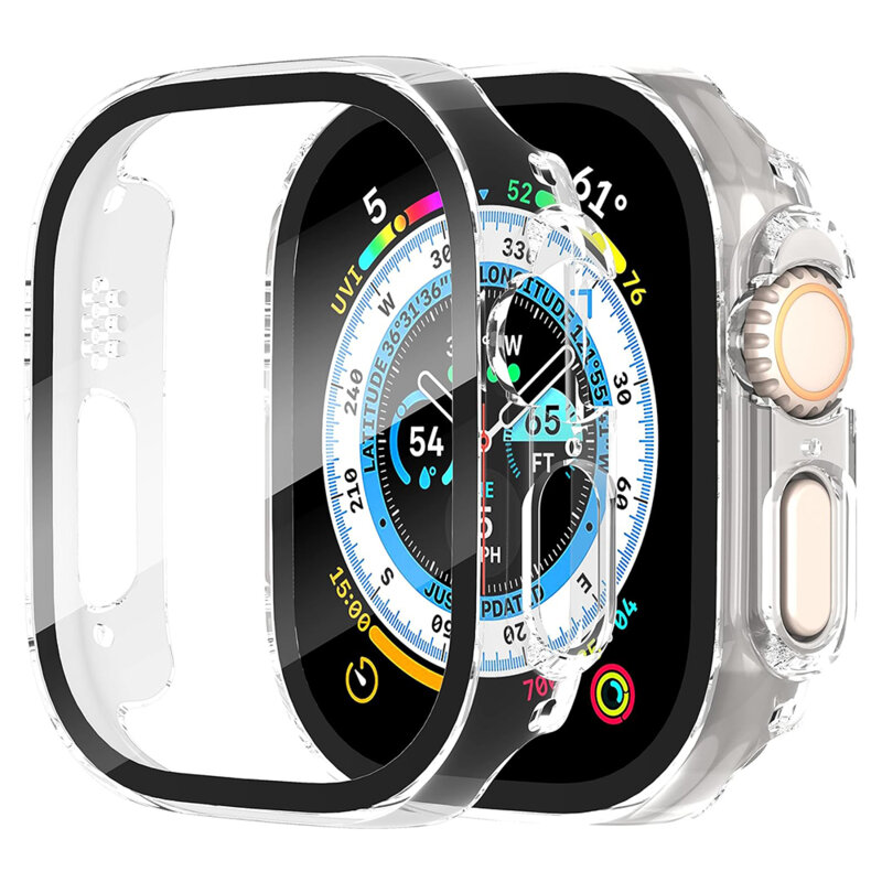 [Pachet 360°] Husa + folie Apple Watch Ultra 2 Techsuit Defense, transparenta