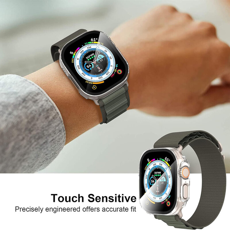 [Pachet 360°] Husa + folie Apple Watch Ultra 2 Techsuit Defense, transparenta