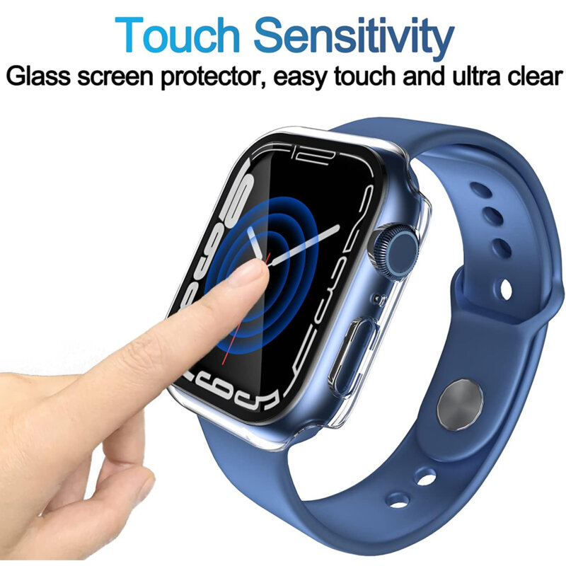 [Pachet 360°] Husa + folie Apple Watch 7 41mm Techsuit Defense, transparenta