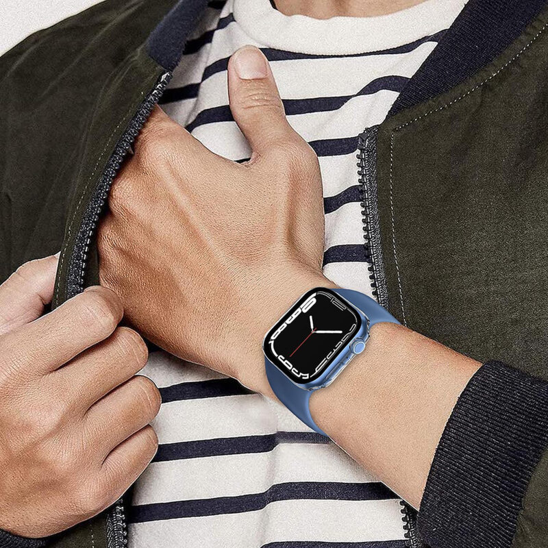 [Pachet 360°] Husa + folie Apple Watch 7 45mm Techsuit Defense, transparenta