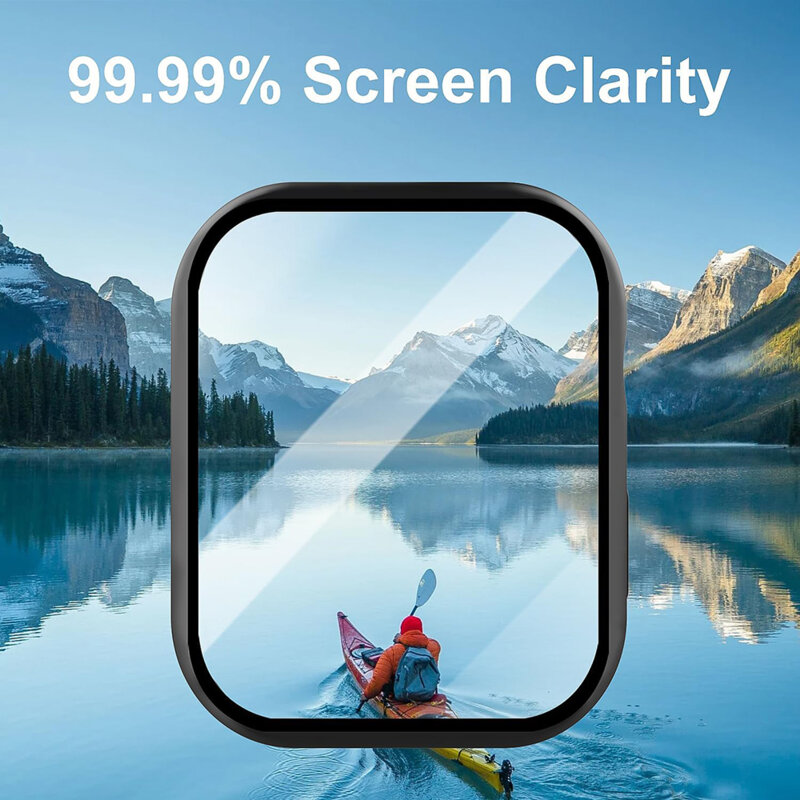 [Pachet 360°] Husa + folie Apple Watch 7 45mm Techsuit Defense, negru