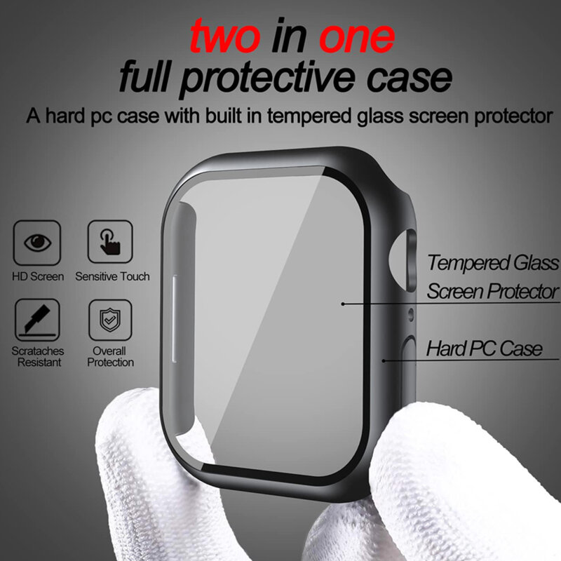 [Pachet 360°] Husa + folie Apple Watch 7 45mm Techsuit Defense, negru