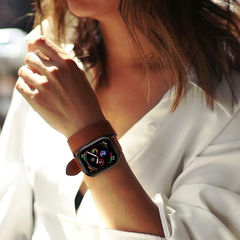 [Pachet 360°] Husa + folie Apple Watch 7 45mm Techsuit Defense, negru