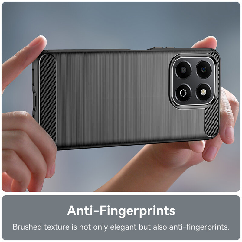 Husa Honor X6b Techsuit Carbon Silicone, negru
