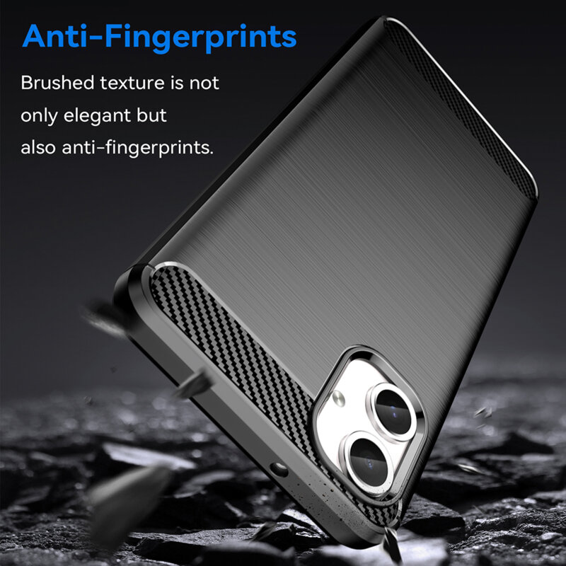 Husa Samsung Galaxy A06 Techsuit Carbon Silicone, negru
