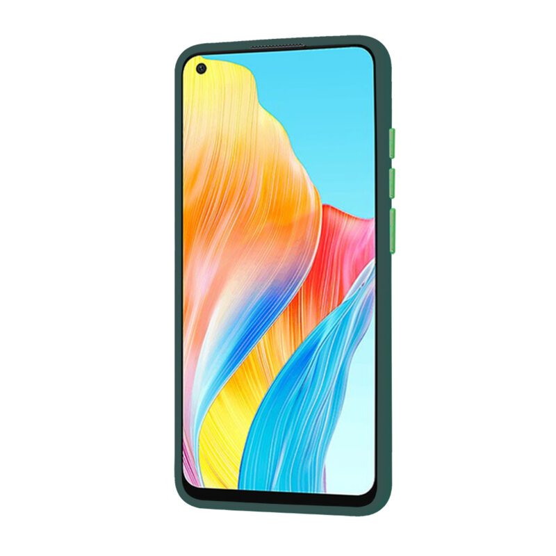 Husa Oppo A78 4G Techsuit HaloFrost Series, verde inchis