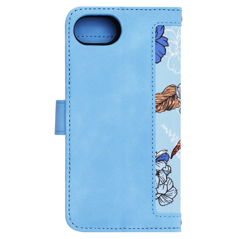 Husa personalizata fete iPhone 16e Techsuit FlipCraft, bleu