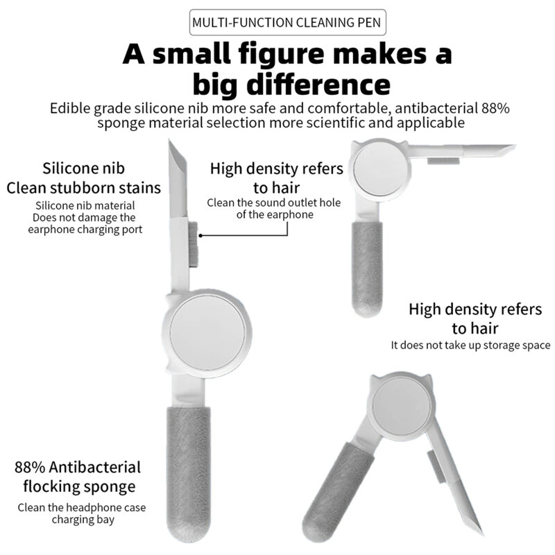 Set 10in1 pentru curatare monitor, tastatura Techsuit, LMTS, alb