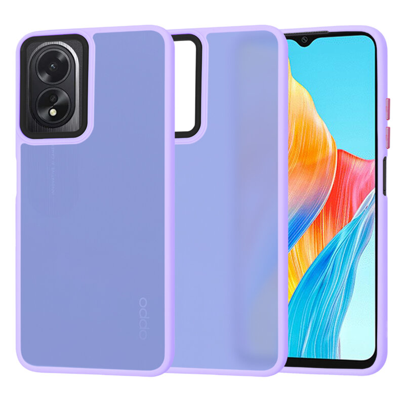 Husa Oppo A18 Techsuit HaloFrost Series, mov deschis