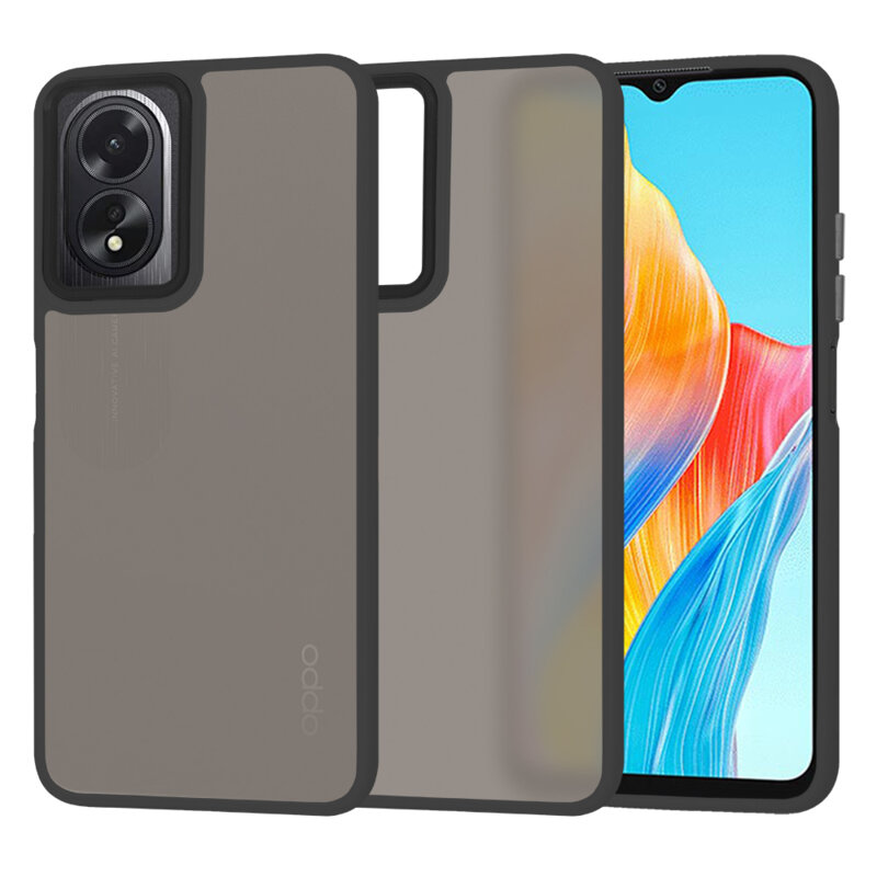 Husa Oppo A18 Techsuit HaloFrost Series, negru