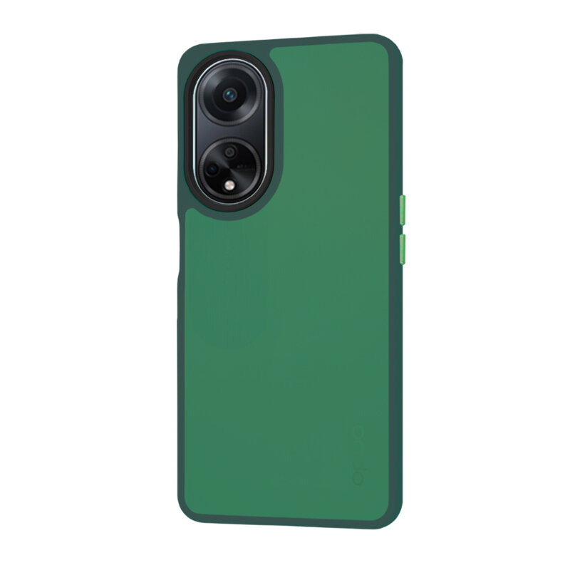 Husa Oppo A98 5G Techsuit HaloFrost Series, verde inchis