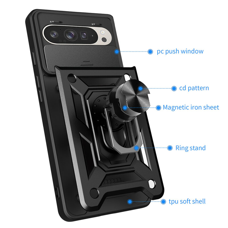 Husa Google Pixel 9 Pro protectie camera Techsuit CamShield Series, albastru