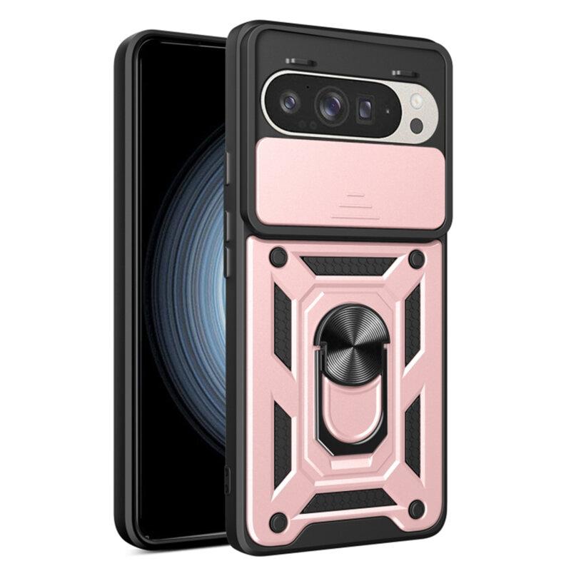 Husa Google Pixel 9 Pro protectie camera Techsuit CamShield Series, roz