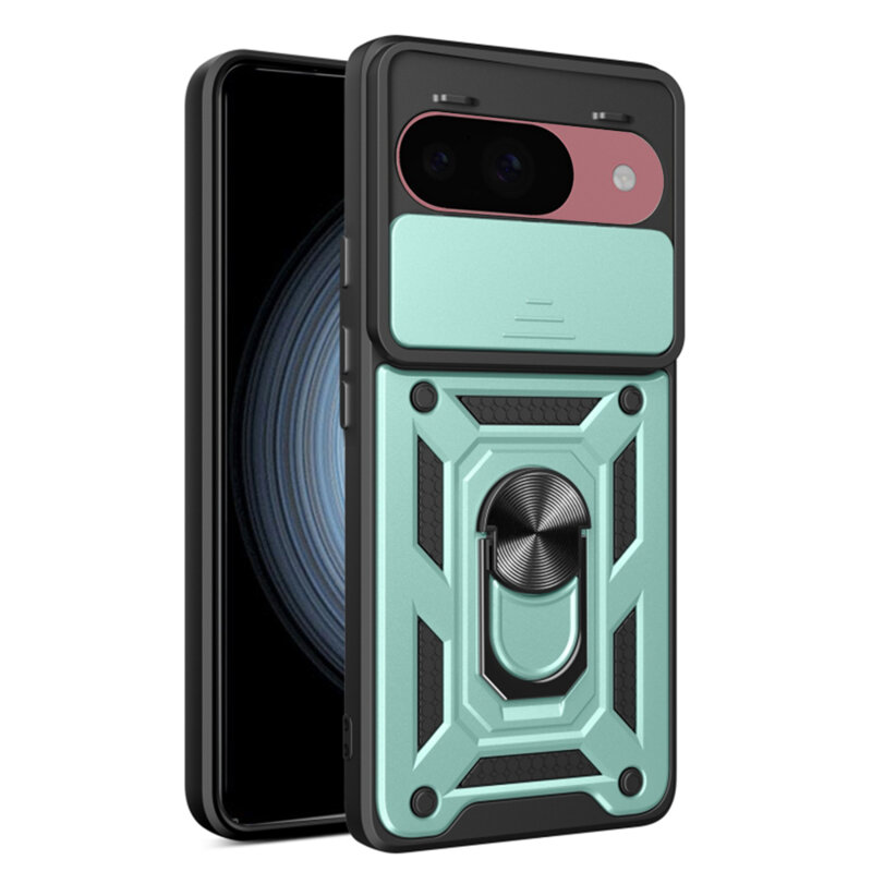 Husa Google Pixel 9 protectie camera Techsuit CamShield Series, verde
