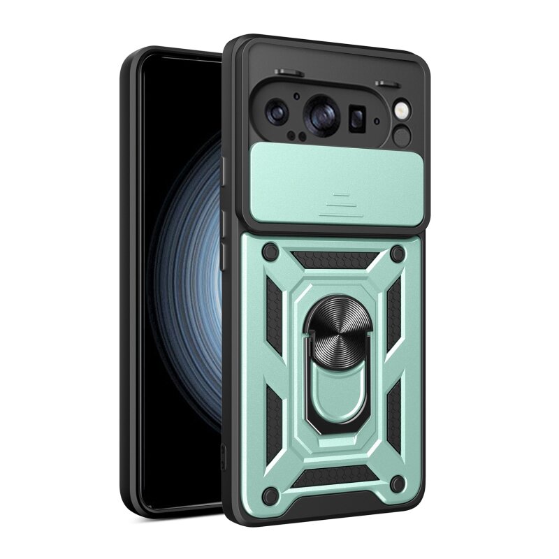 Husa Google Pixel 9 Pro XL protectie camera Techsuit CamShield Series, verde