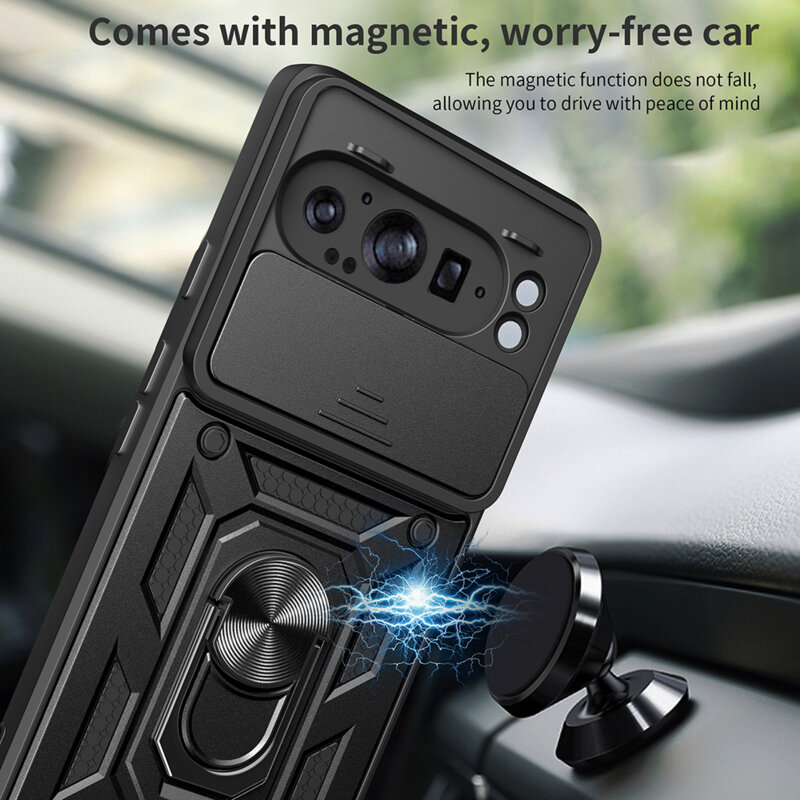 Husa Google Pixel 9 Pro XL protectie camera Techsuit CamShield Series, verde