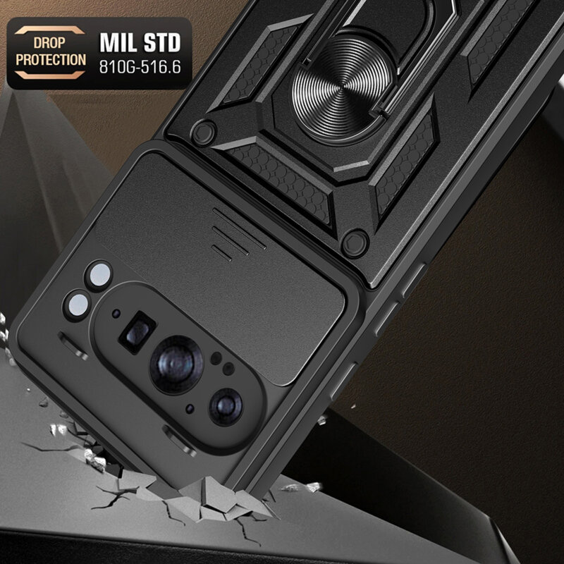 Husa Google Pixel 9 Pro XL protectie camera Techsuit CamShield Series, albastru