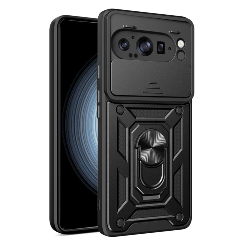 Husa Google Pixel 9 Pro XL protectie camera Techsuit CamShield Series, negru