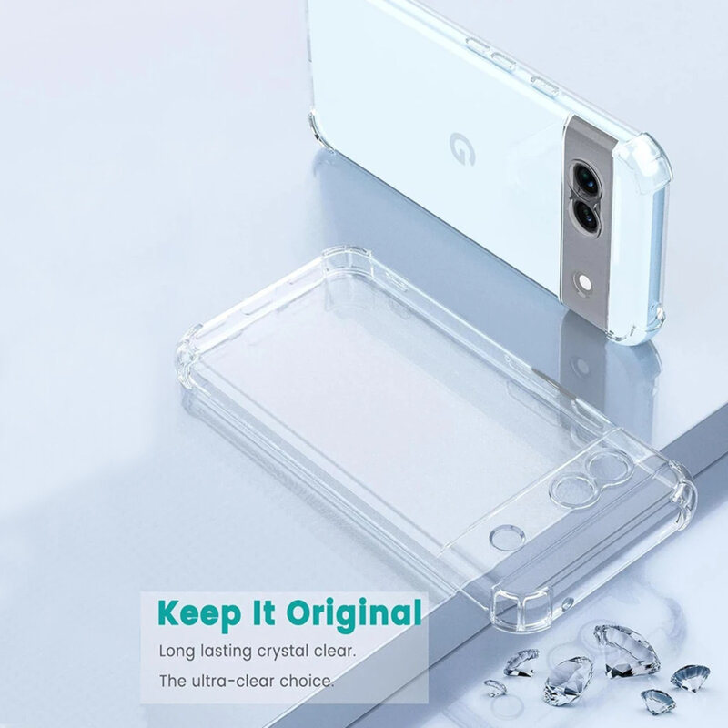 Husa Google Pixel 9 Techsuit Shockproof Clear Silicone, transparenta