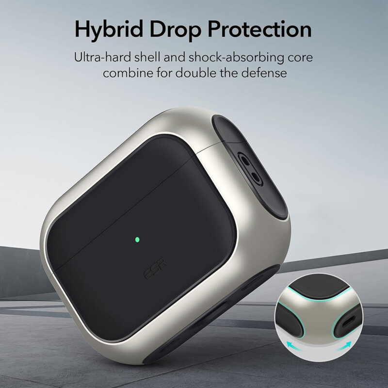 Husa Apple AirPods 4 ESR Orbit Hybrid HaloLock, negru