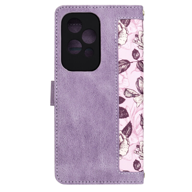 Husa personalizata fete Honor 200 Lite Techsuit FlipCraft, mov